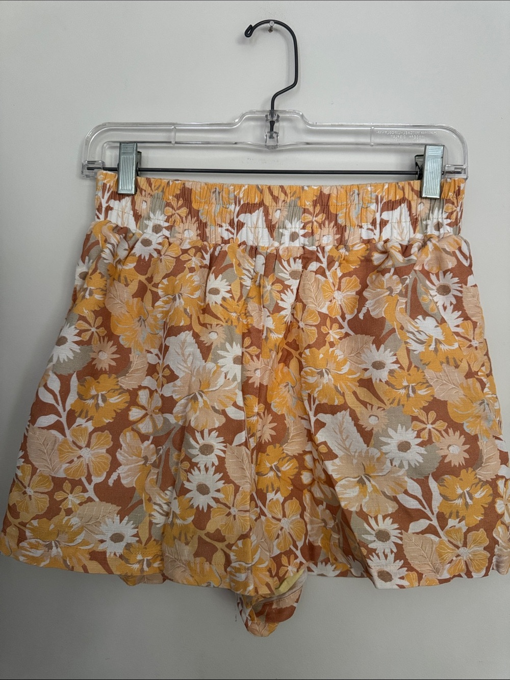 Charlie Holiday Yellow Brown Floral Women's Shorts